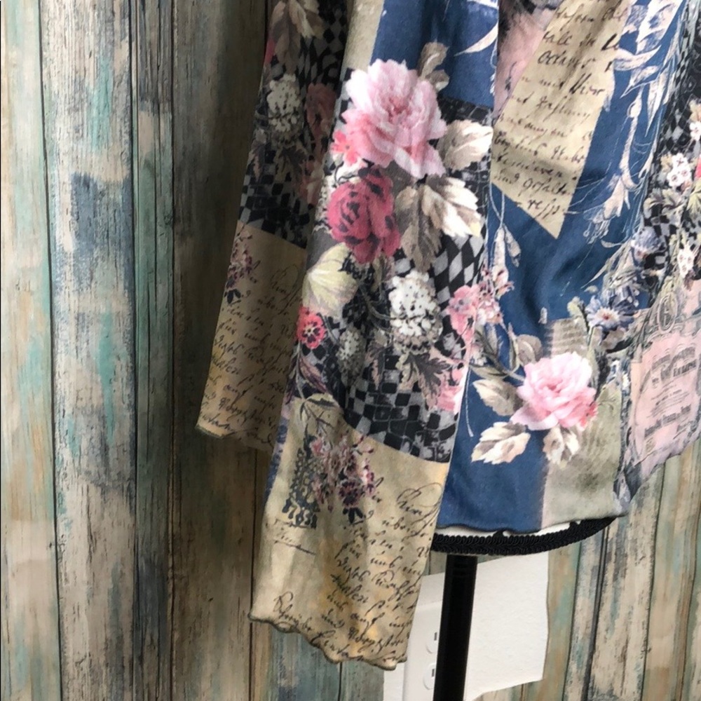 Oneworld Soft Long Sleeve Floral Casual Top Size M - Picture 5 of 7